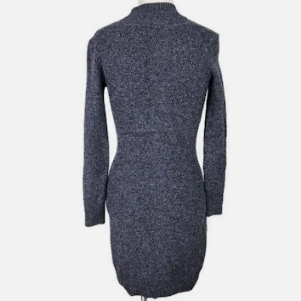 NWOT Athleta Innsbrook Black Marled Pullover Long Sleeve Wool Sweater Dress S - Picture 4 of 4